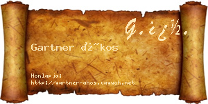 Gartner Ákos névjegykártya